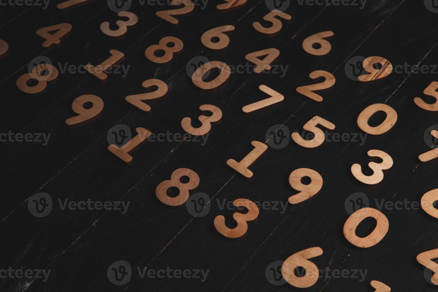 Digital background with numbers. Texture of random numbers figures. Economic Collapse or default concept. photo