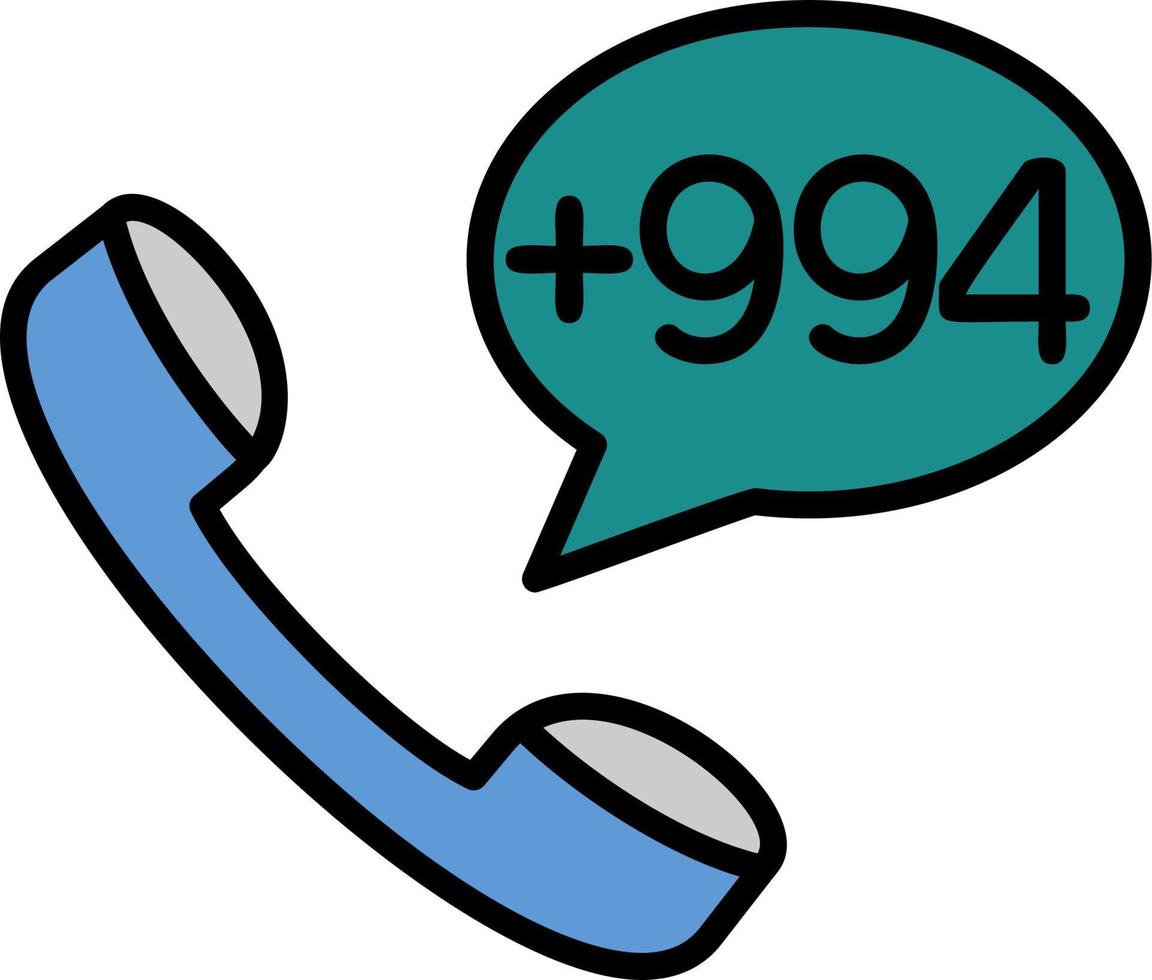 Azerbaijan Dial code Vector Icon