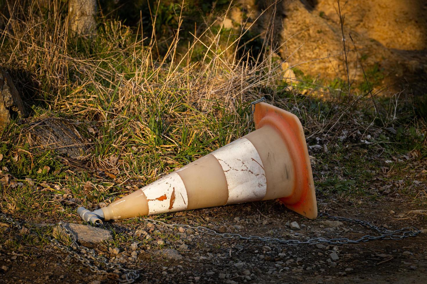 fountain pen on the ground post apocalypse style photo