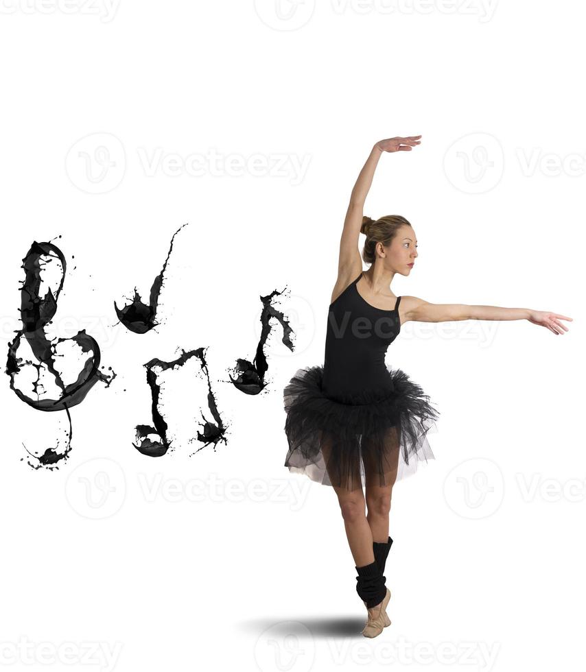 Dancer on white background photo