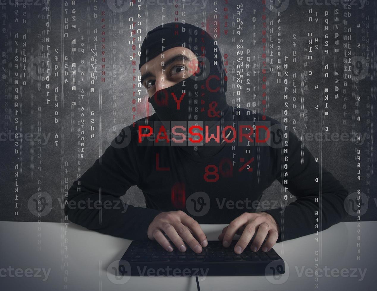 Hacker invading passwords photo