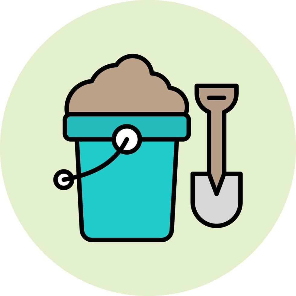 Sand Bucket Vector Icon