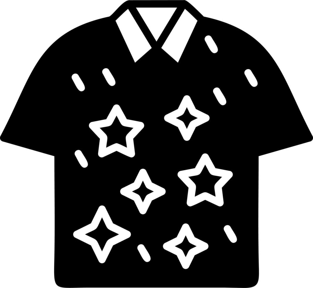 icono de vector de camisa hawaiana