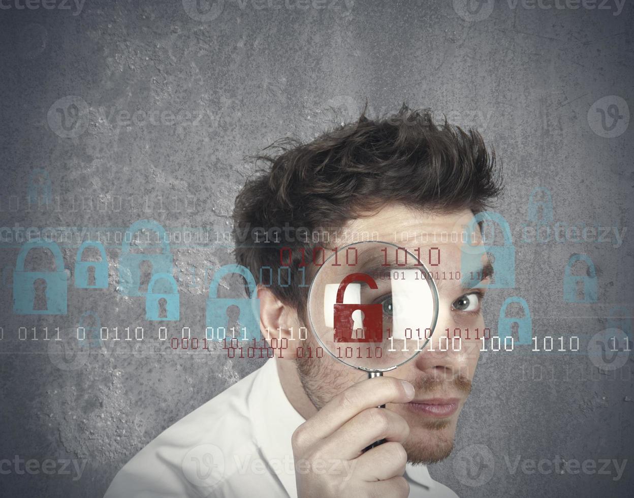 Virus search scanning photo