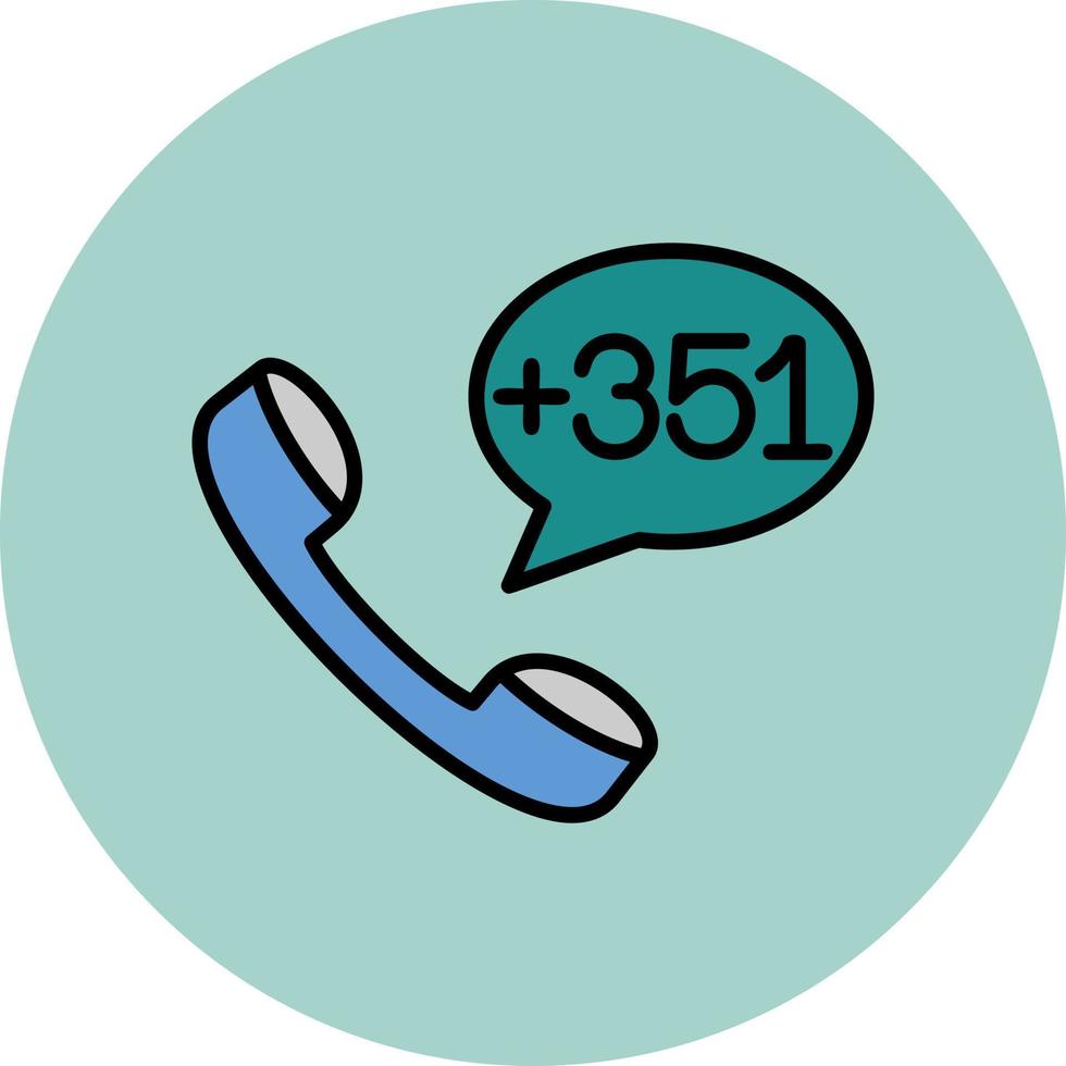 Portugal Dial code Vector Icon