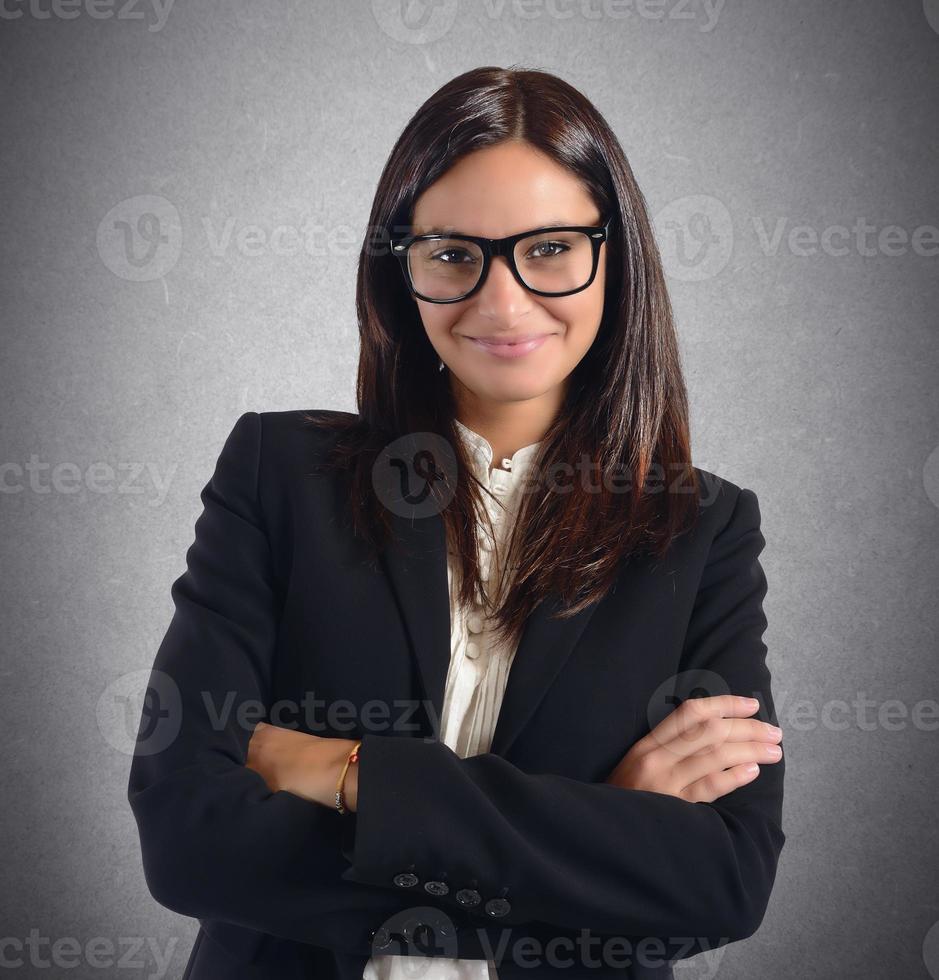 Confident businesswoman smiling photo