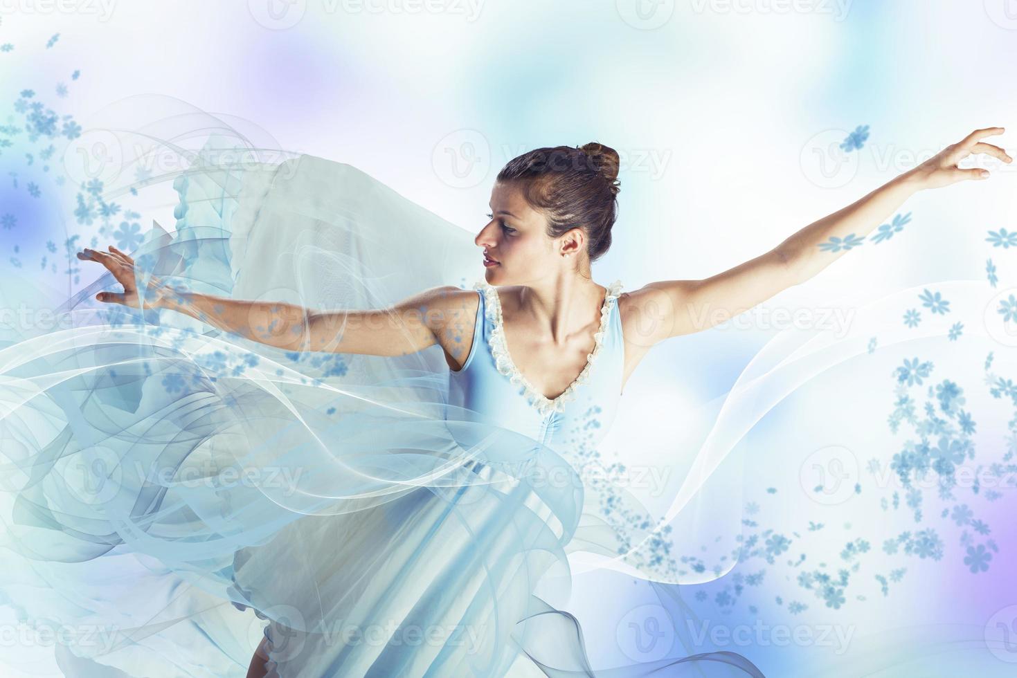 Graceful ballerina dacing photo