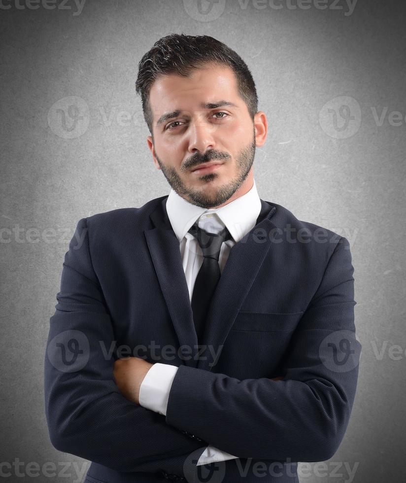 Businessman demoralized and sad photo