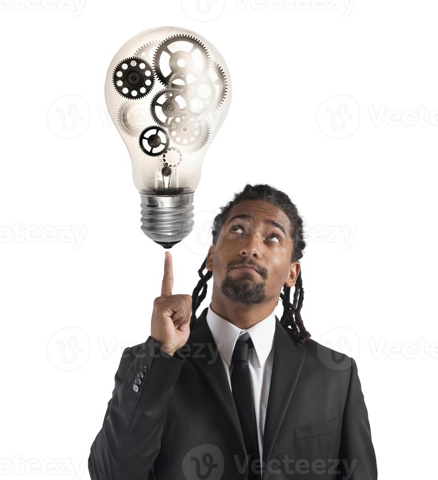 Businessman with idea photo