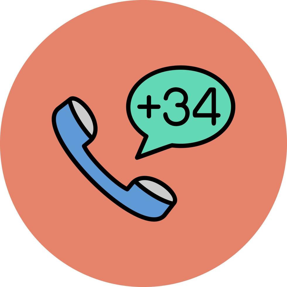 Spain Dial code Vector Icon