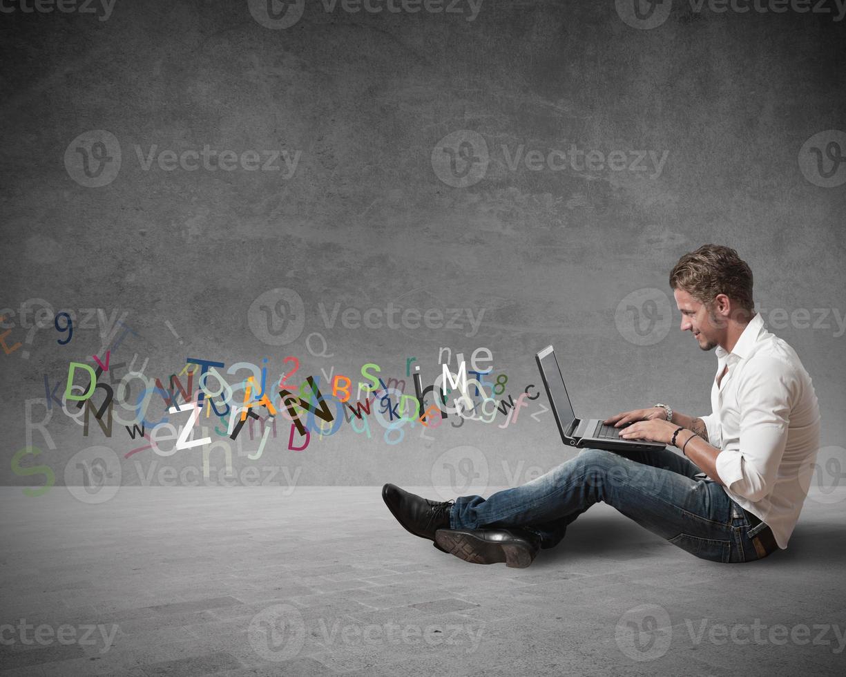 Internet chat concept photo