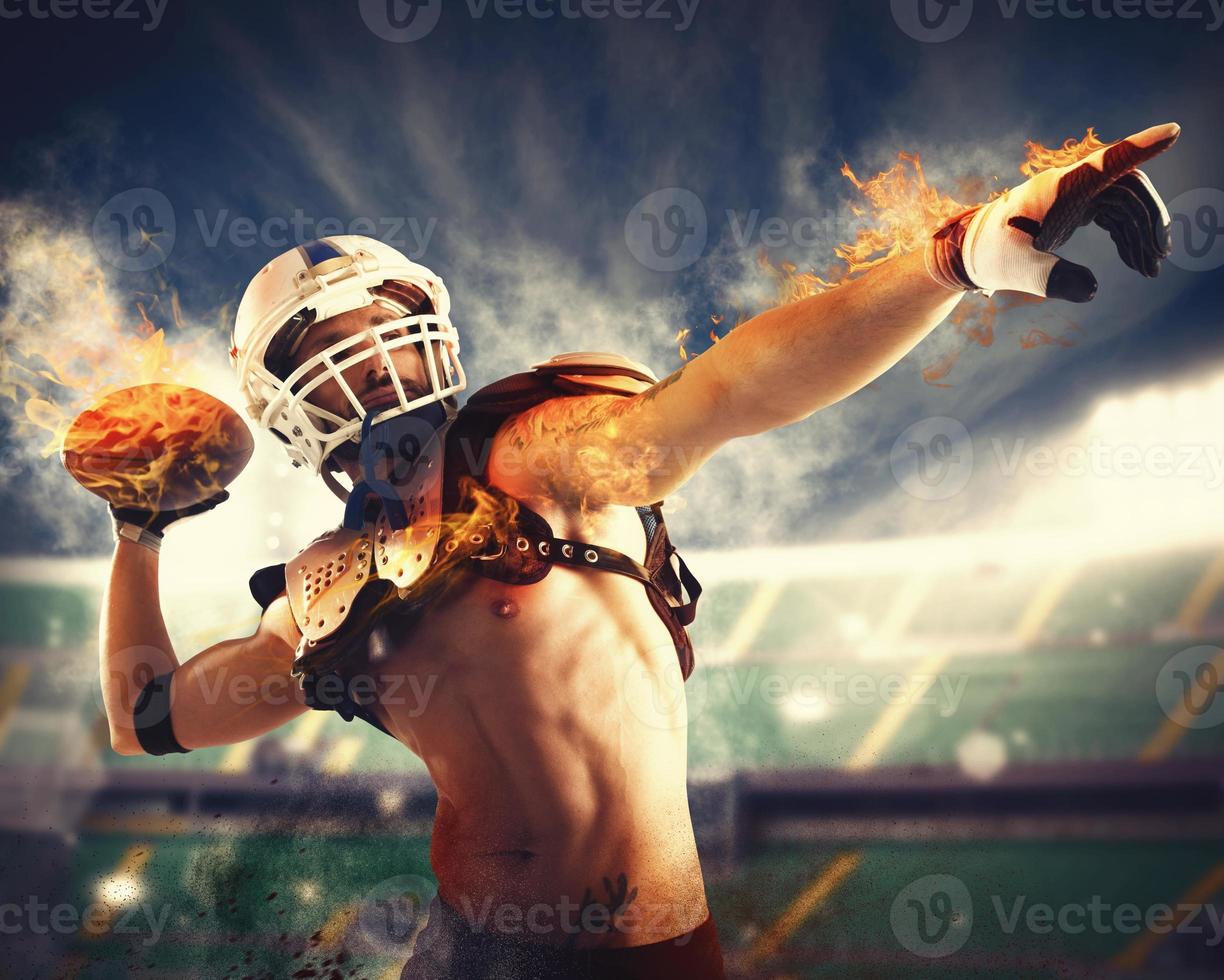 Football fireball concept photo