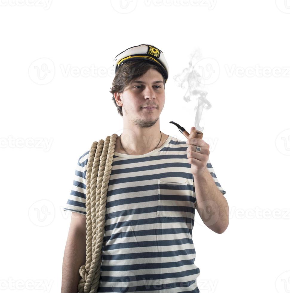 marinero de fumar un tubo foto