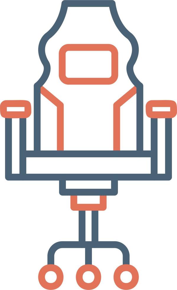 icono de vector de silla de juego