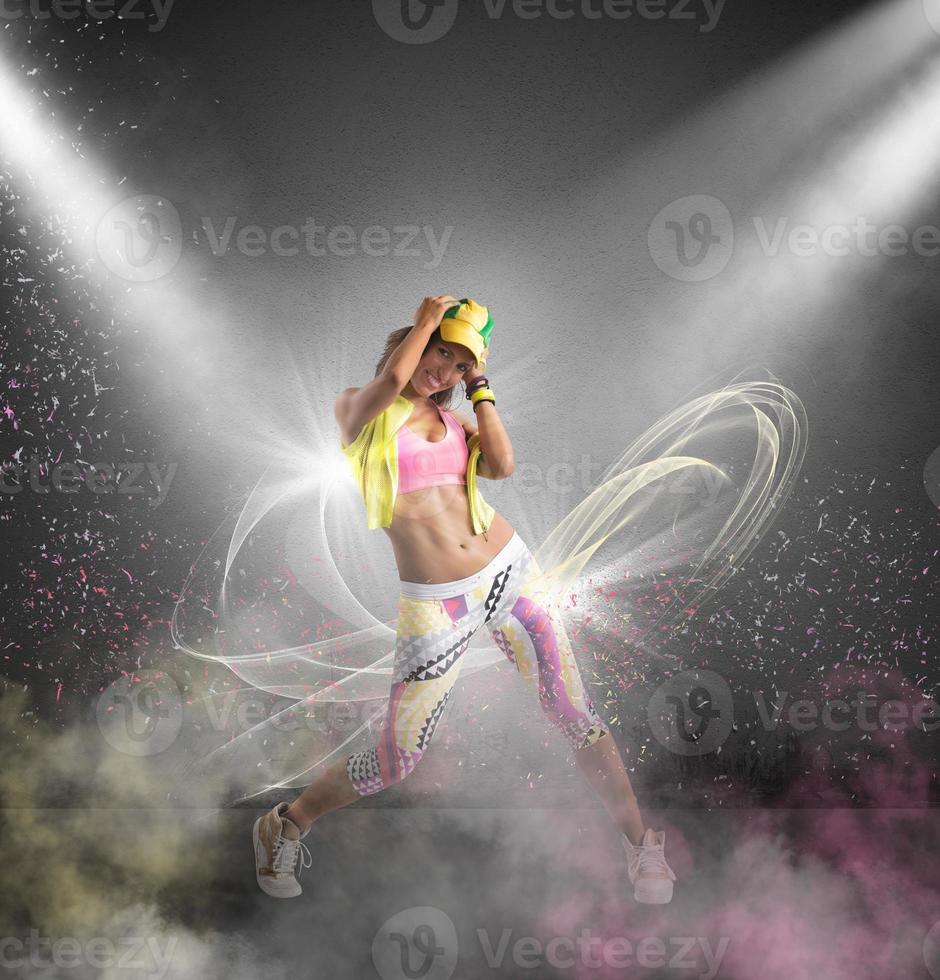 Modern dancer with effects photo