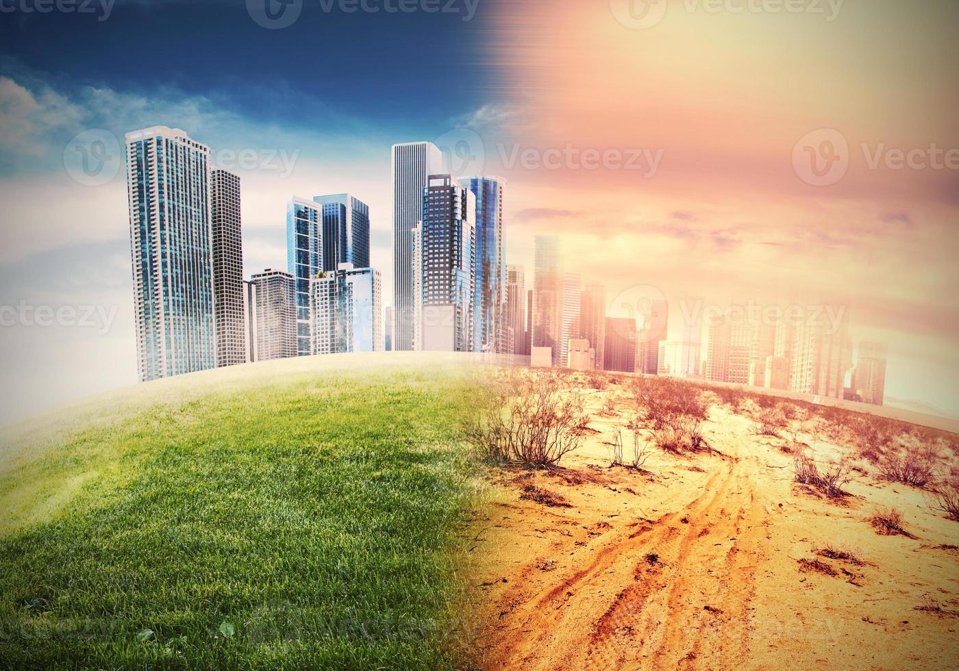 City desertification concept photo