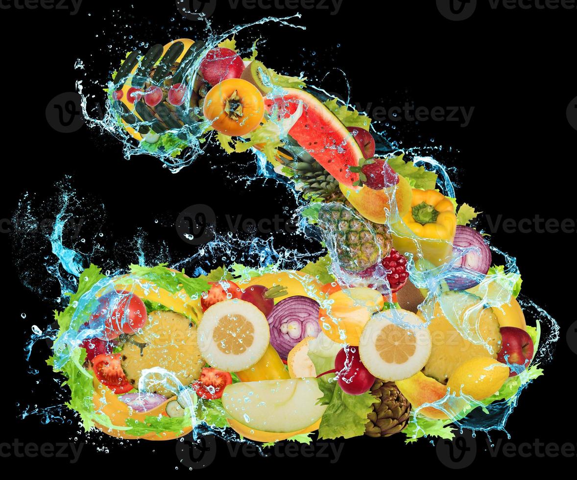 poder de vitaminas en frutas y vegetales foto