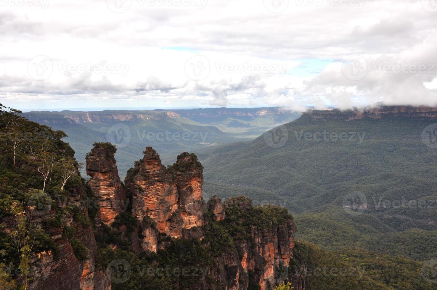 Three Sisters rock formation Blue Mountains Australia photo