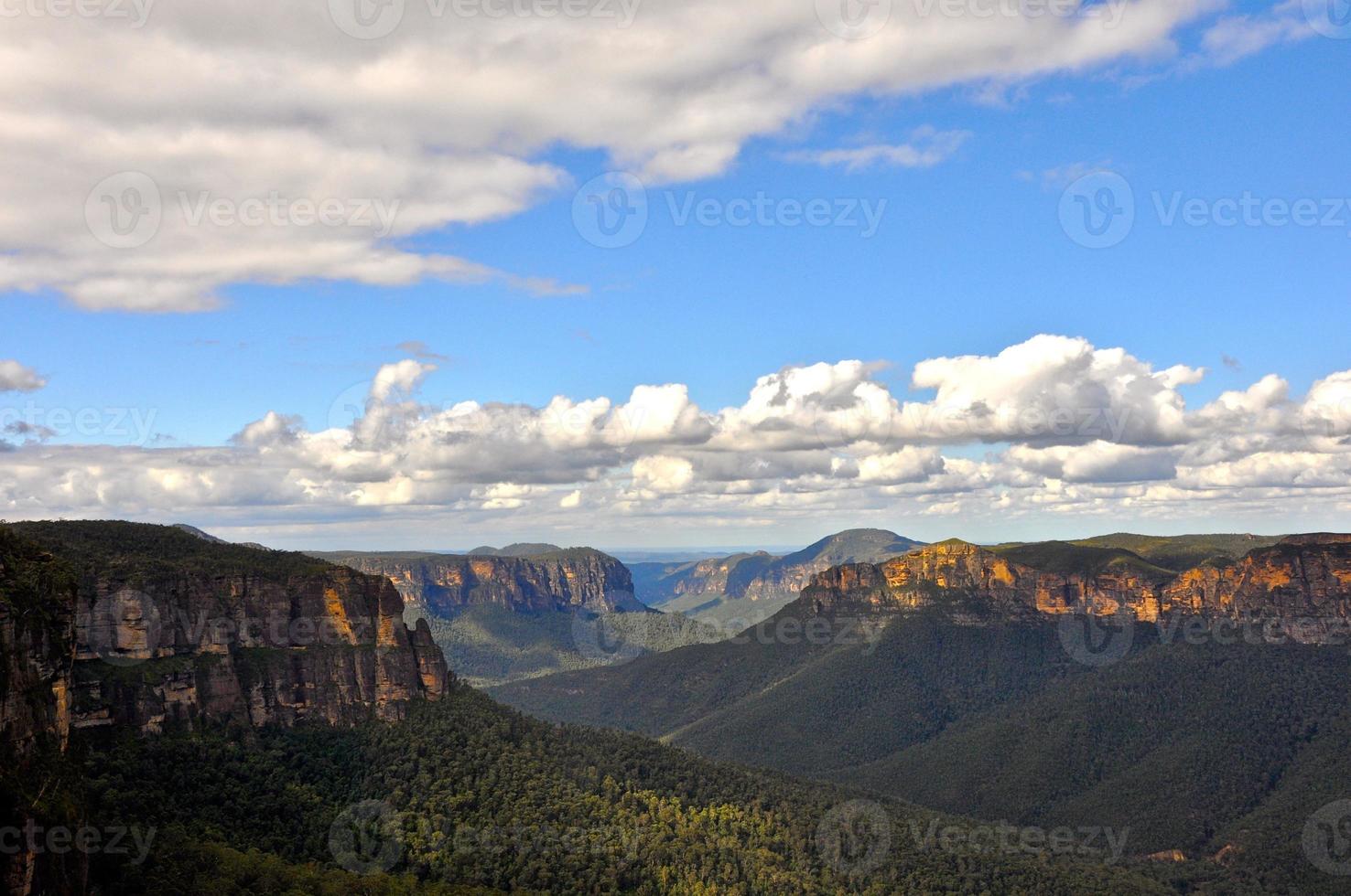 Blue Mountains sandstone ridges and eucalyptus forests photo