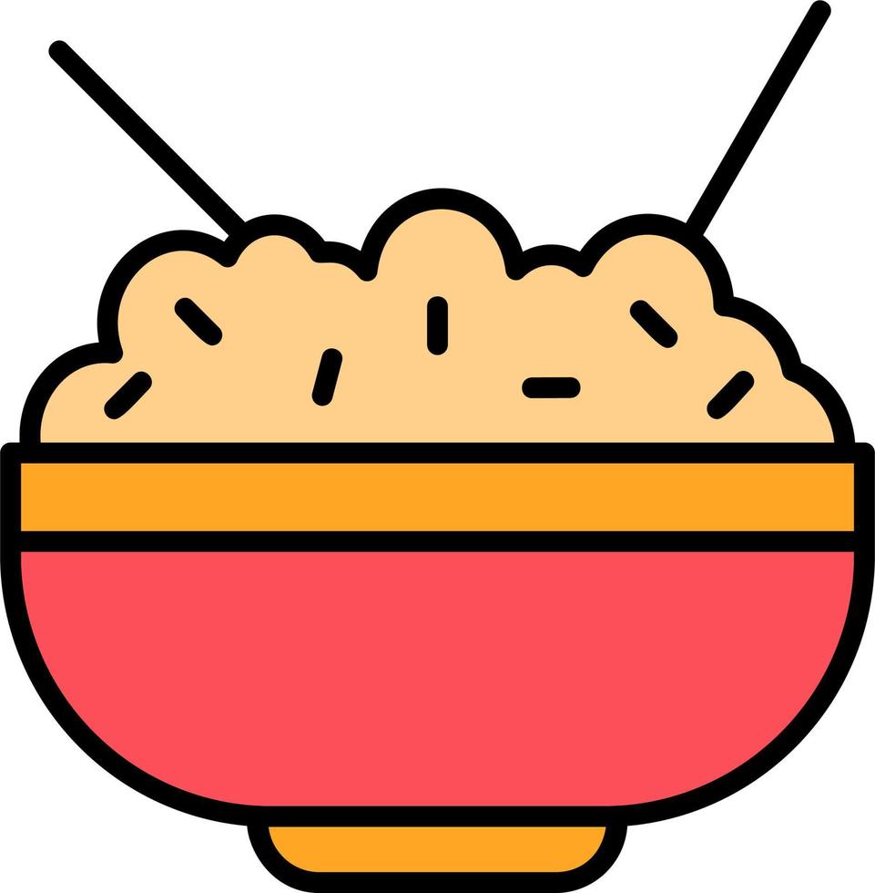 Rice Bowl Vector Icon