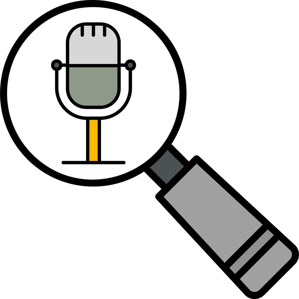 Search Podcast Vector Icon
