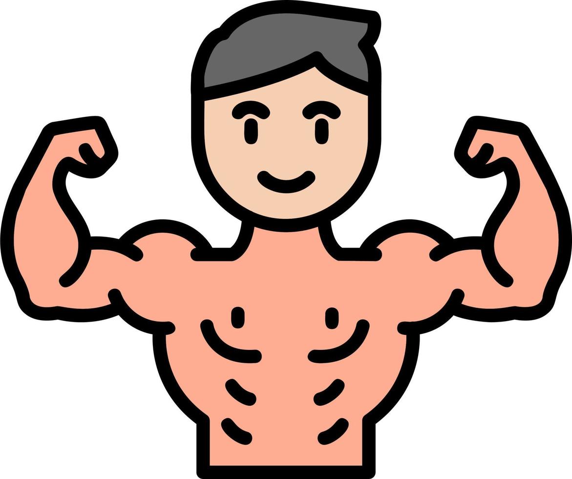 Bodybuilder Vector Icon