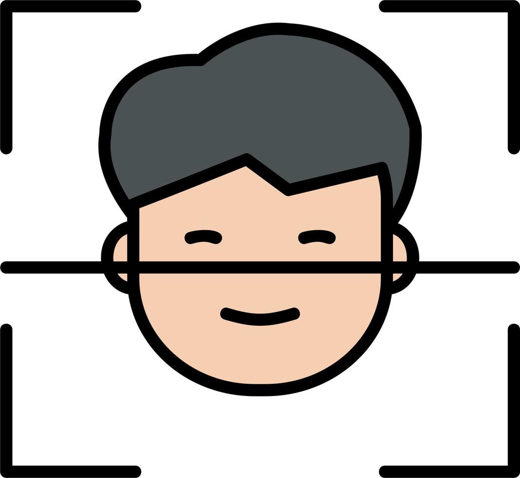 Facial Recognition Vector Icon