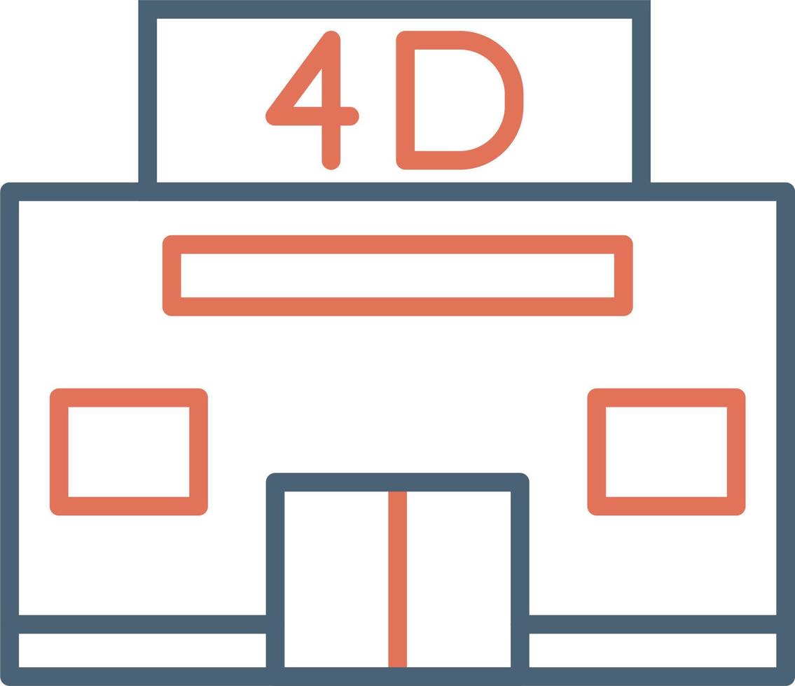 4d cine vector icono