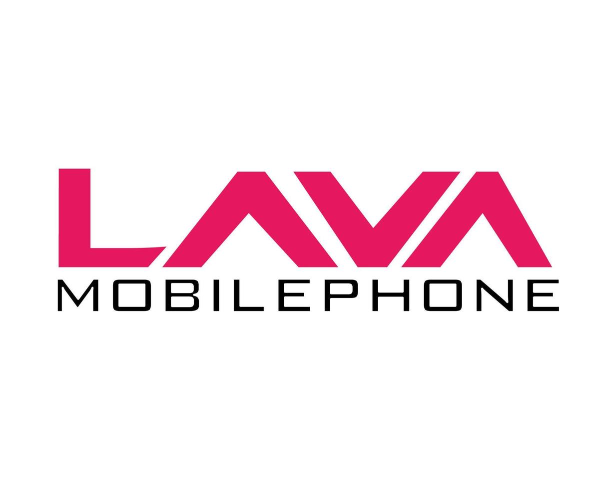 lava marca logo teléfono símbolo diseño India móvil vector ilustración