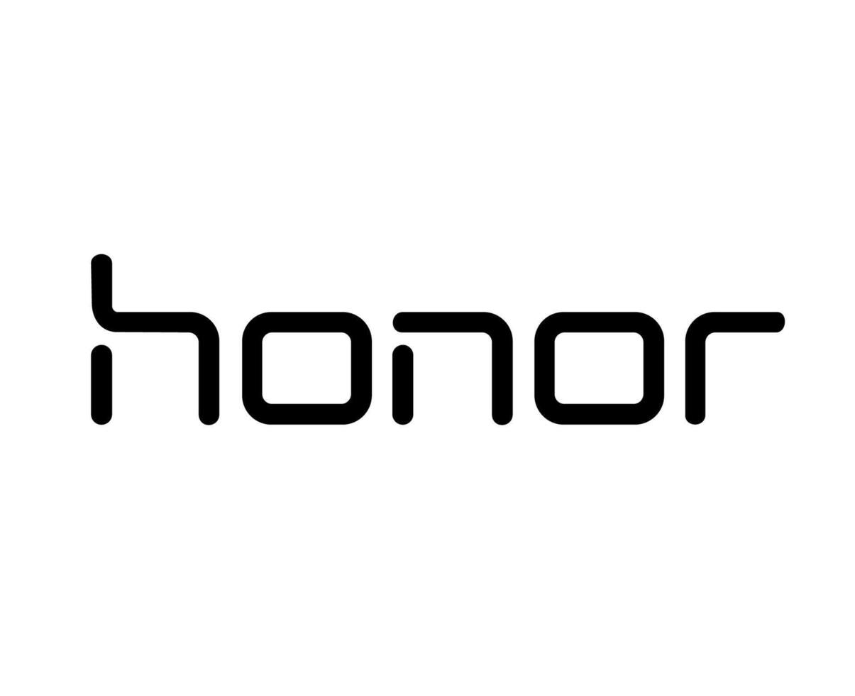 Honor Brand Logo Phone Symbol Name Black Design China Mobile Vector Illustration