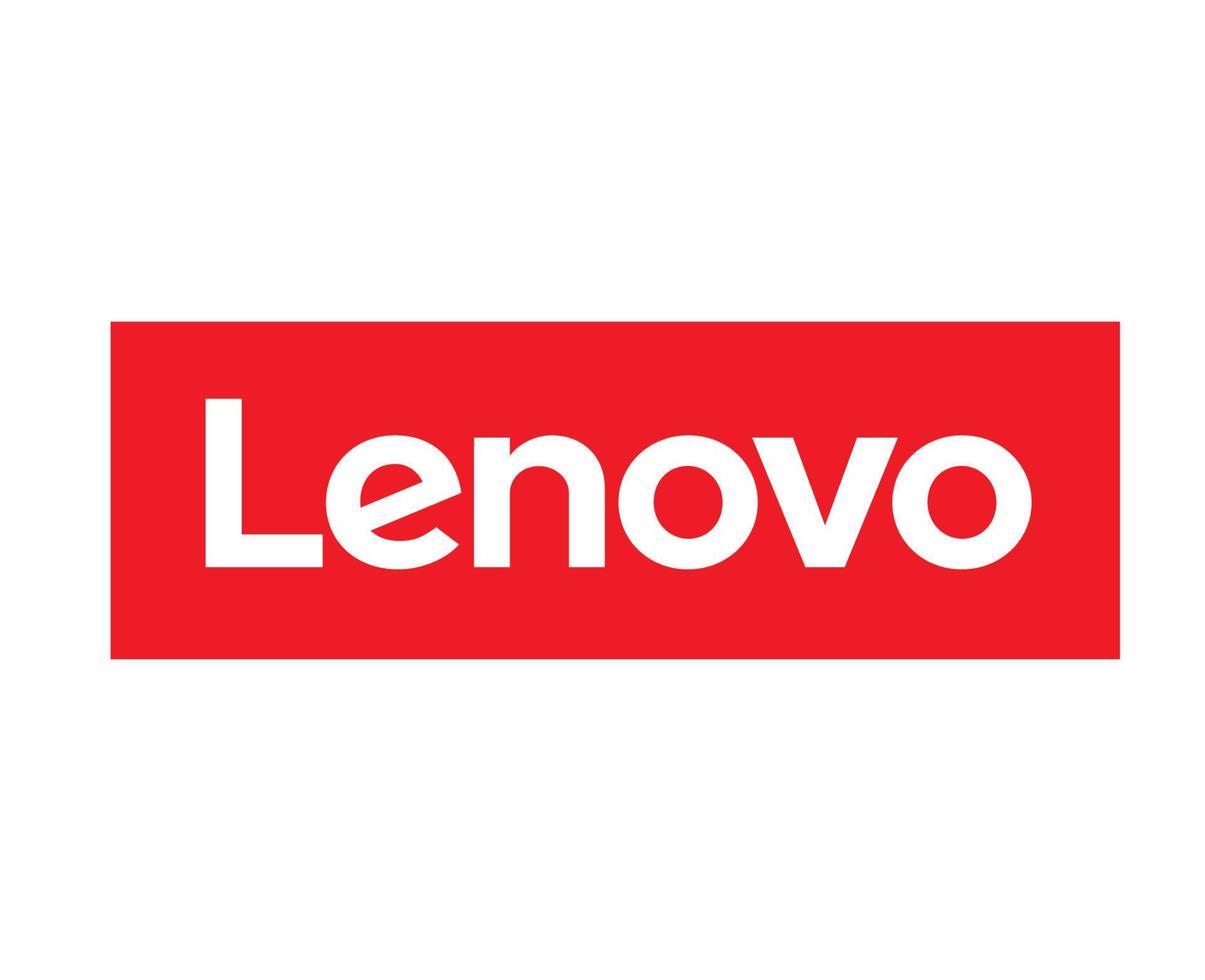 Lenovo Logo Brand Phone Symbol Red Design China Mobile Vector Illustration