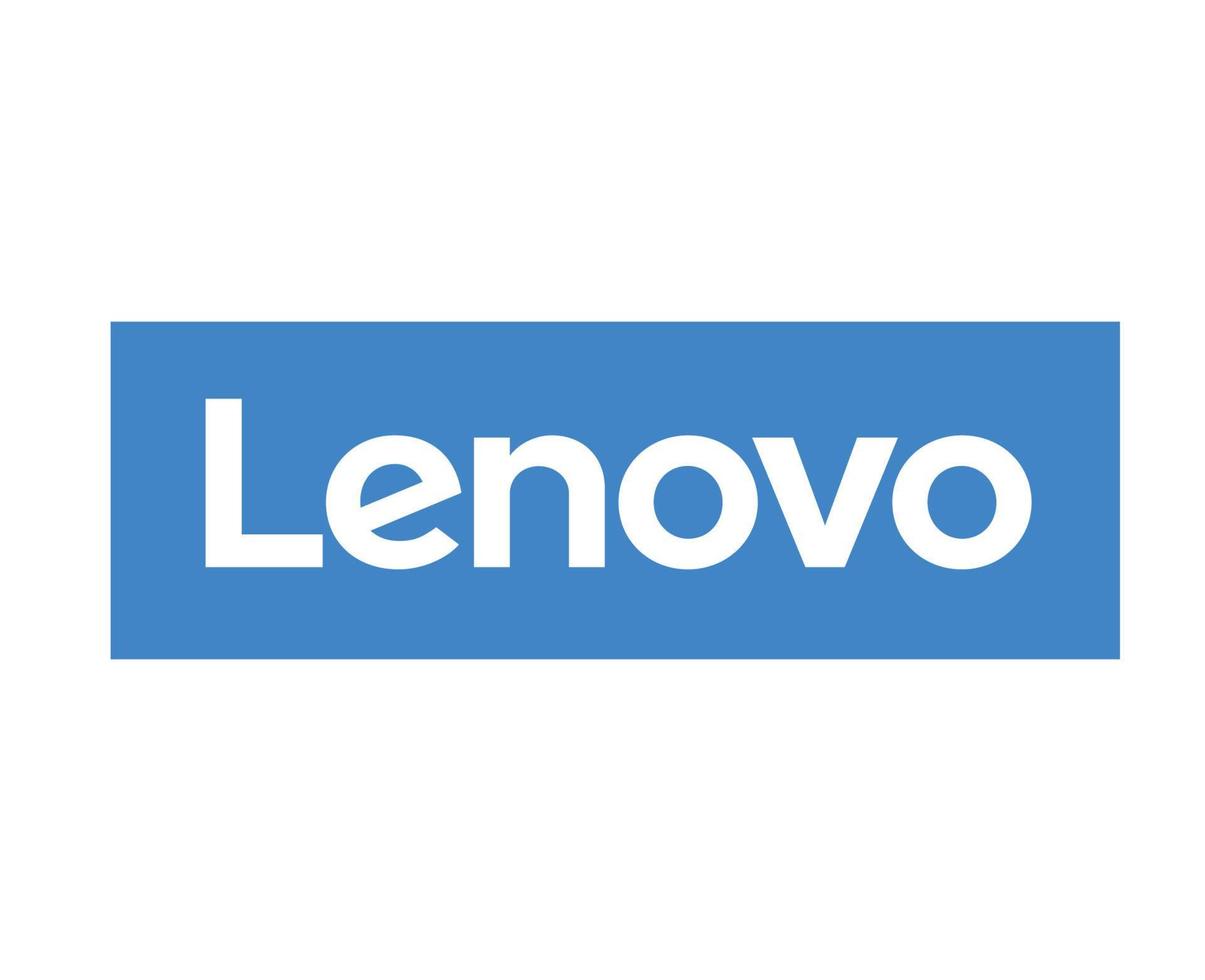 Lenovo Logo Brand Phone Symbol Blue Design China Mobile Vector Illustration