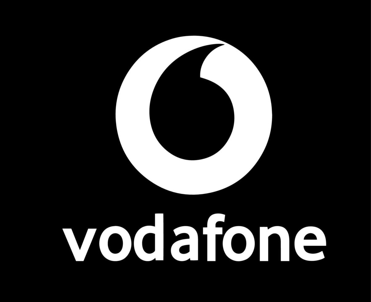 Vodafone Brand Logo Phone Symbol With Name White Design England Mobile  Vector Illustration With Black Background 20927103 Vector Art at Vecteezy
