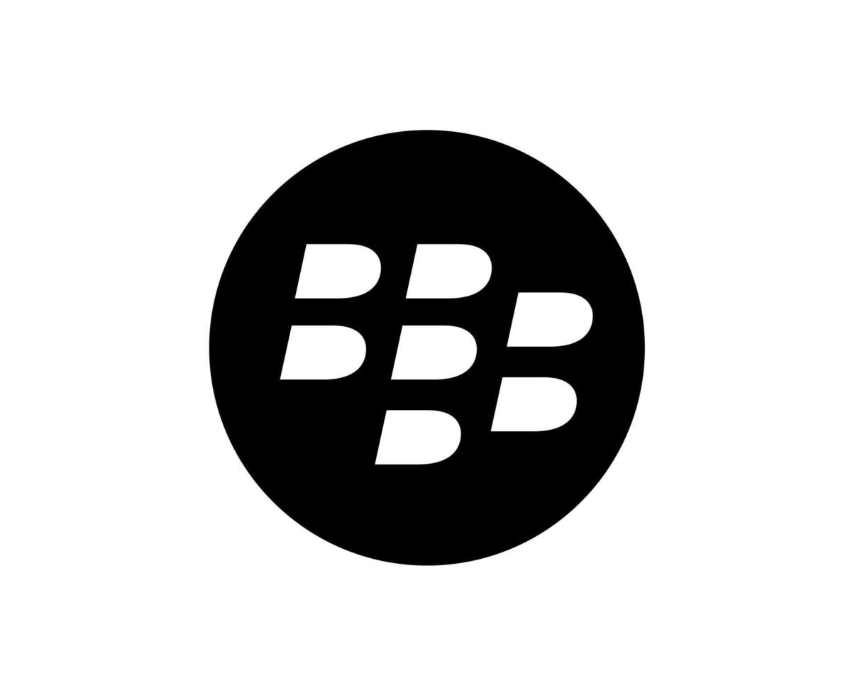BlackBerry Brand Logo Phone Symbol Black Design Canada Mobile Vector Illustration