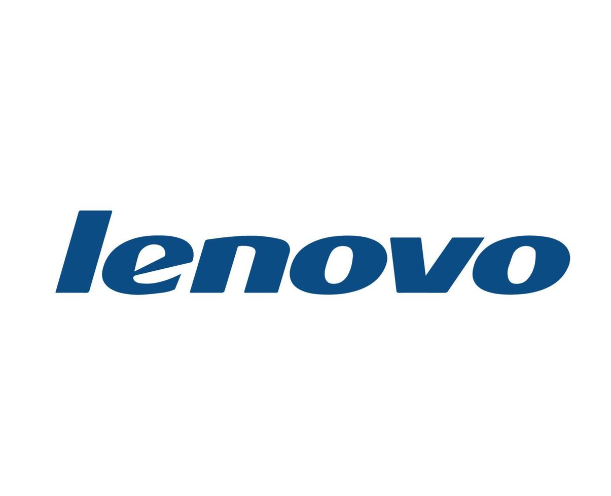 Lenovo Brand Logo Phone Symbol Name Blue Design China Mobile Vector Illustration