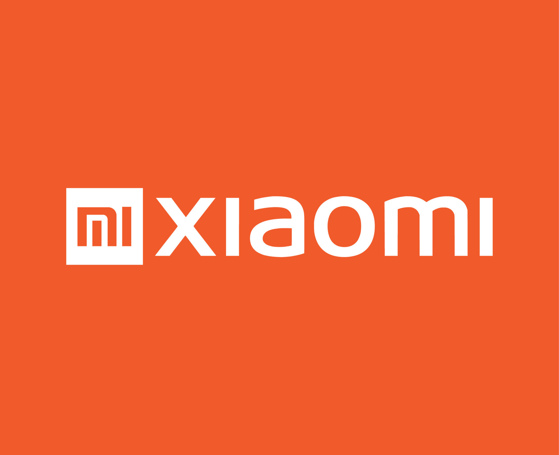 Xiaomi brand logo phone symbol with name white design chinese mobile