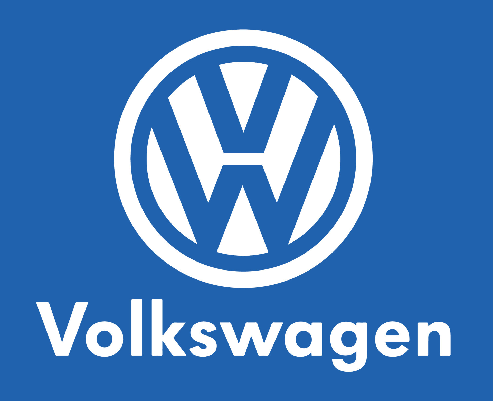 Volkswagen logo brand car symbol name blue design Vector Image