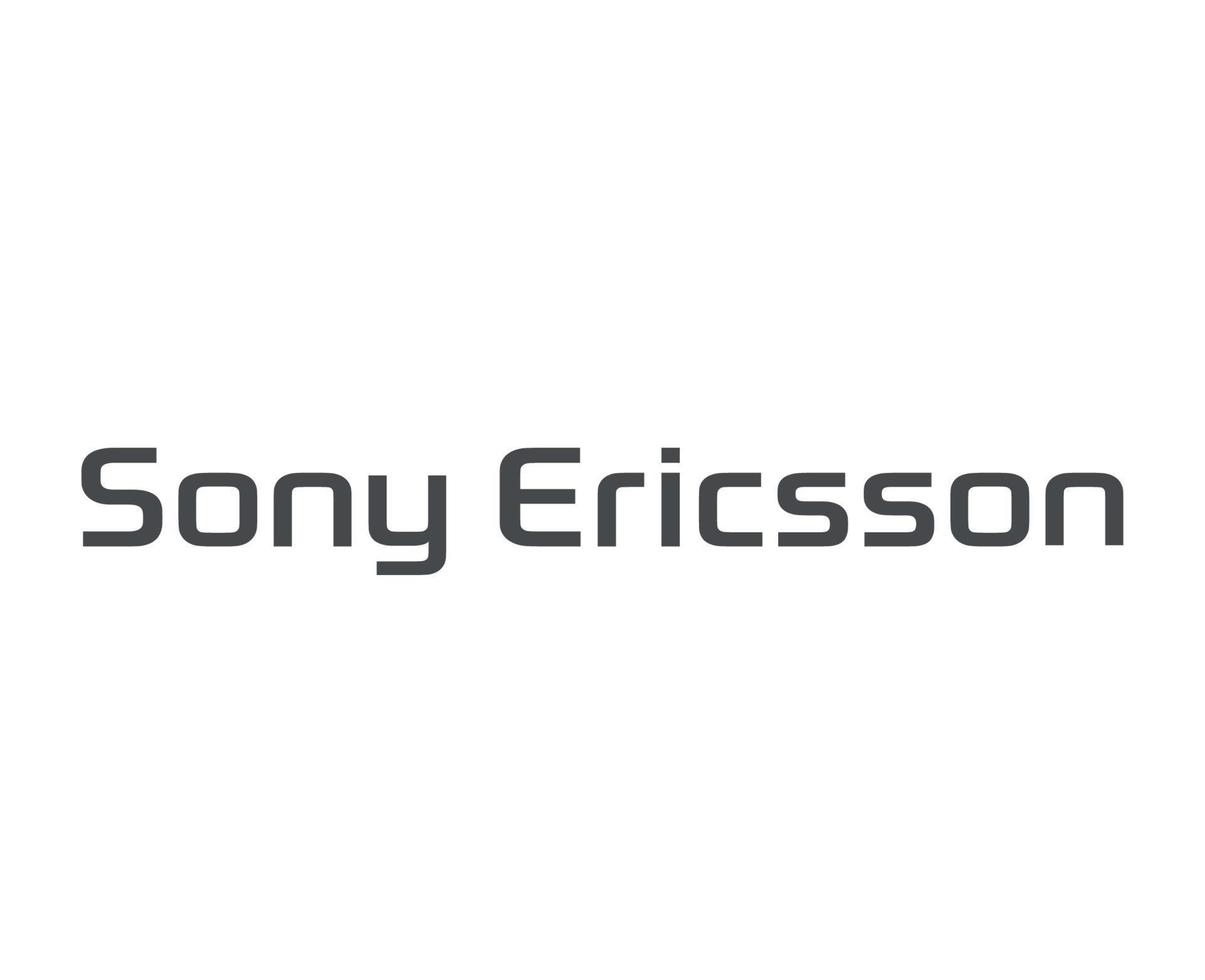 Sony Ericsson Logo Brand Phone Symbol Name Gray Design Japan Mobile Vector Illustration