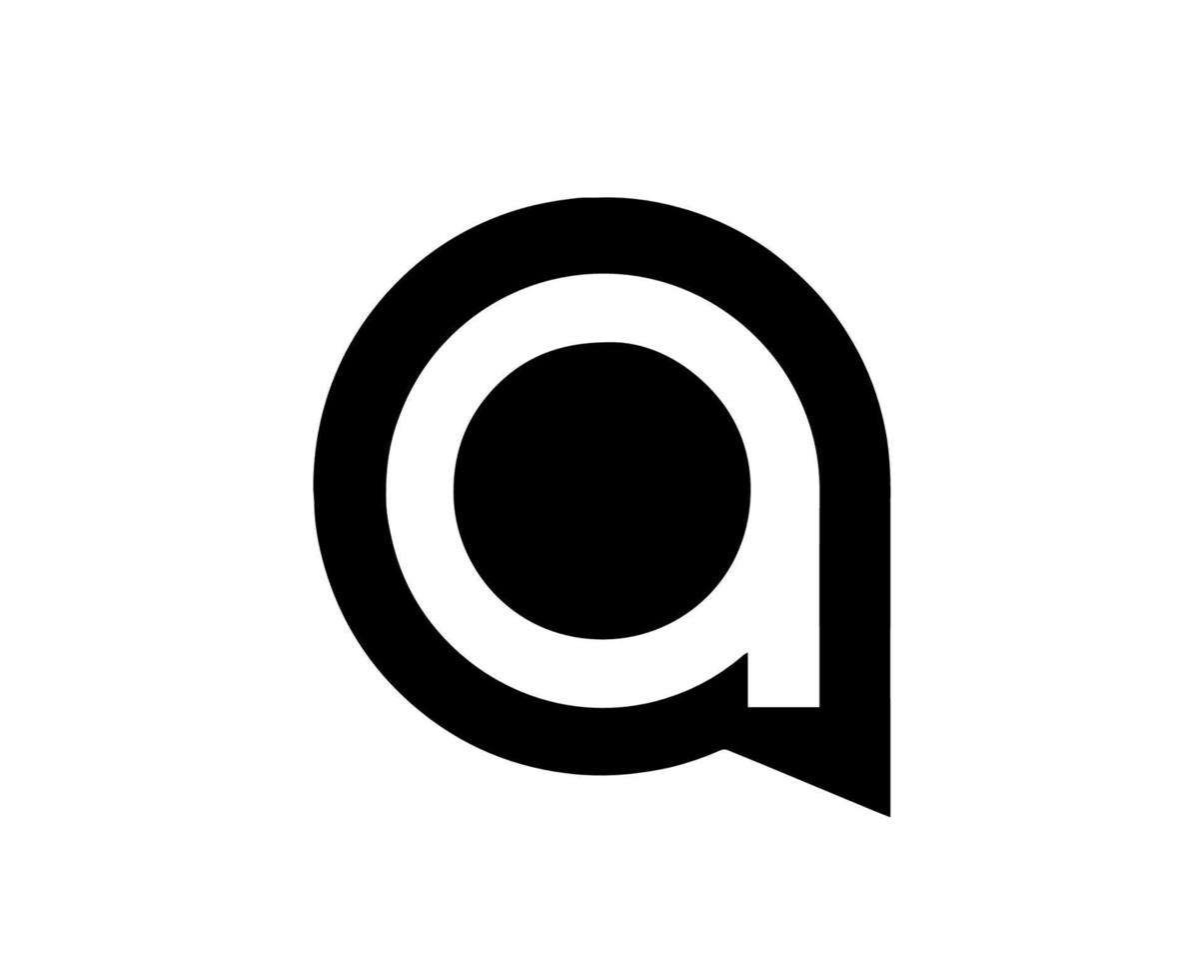 Alcatel logo marca teléfono móvil símbolo negro diseño vector ilustración