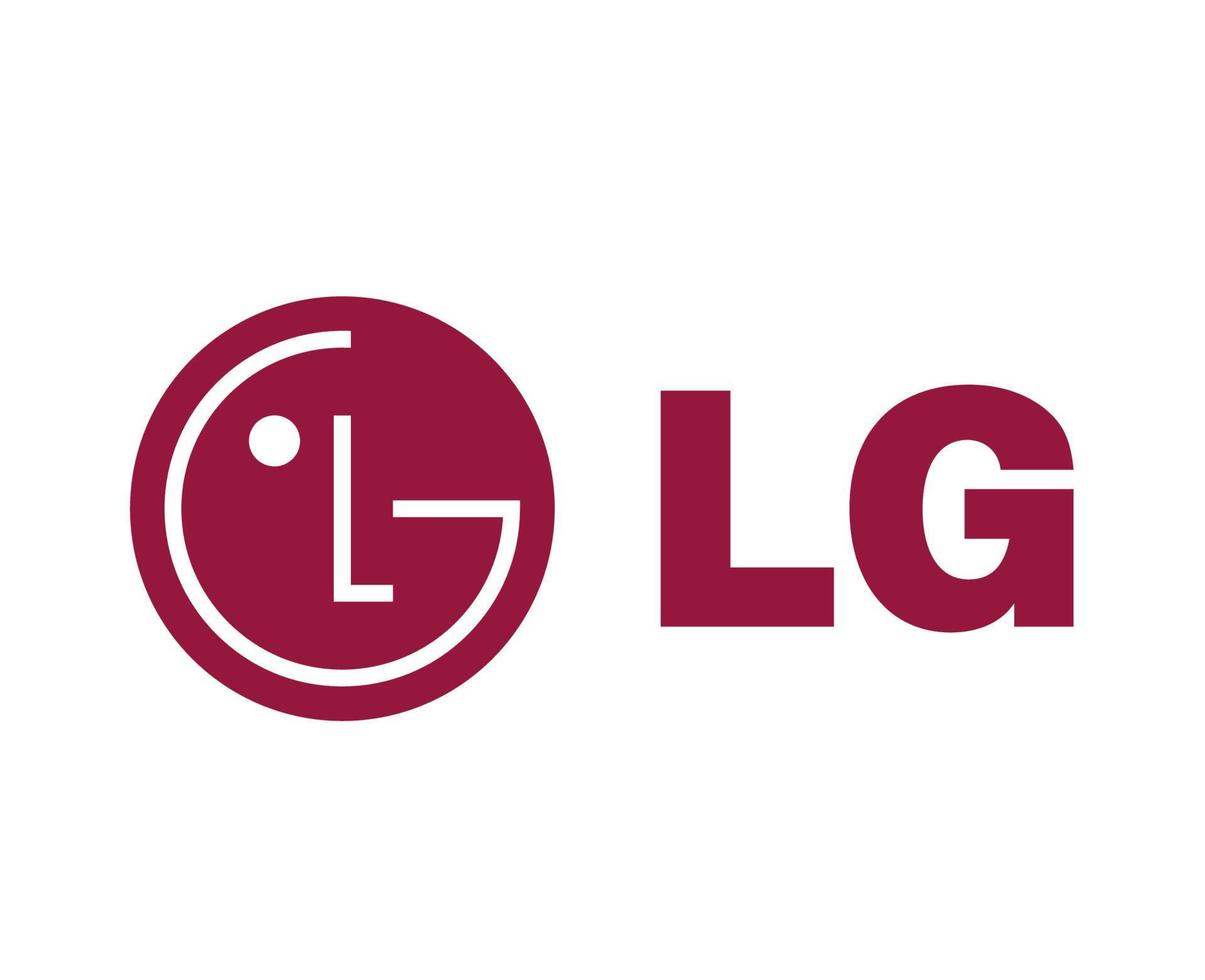 lg logo marca teléfono símbolo con nombre rojo diseño sur Corea móvil vector ilustración