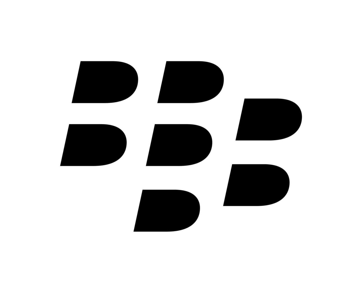 BlackBerry Logo Brand Phone Symbol Black Design Canada Mobile Vector Illustration