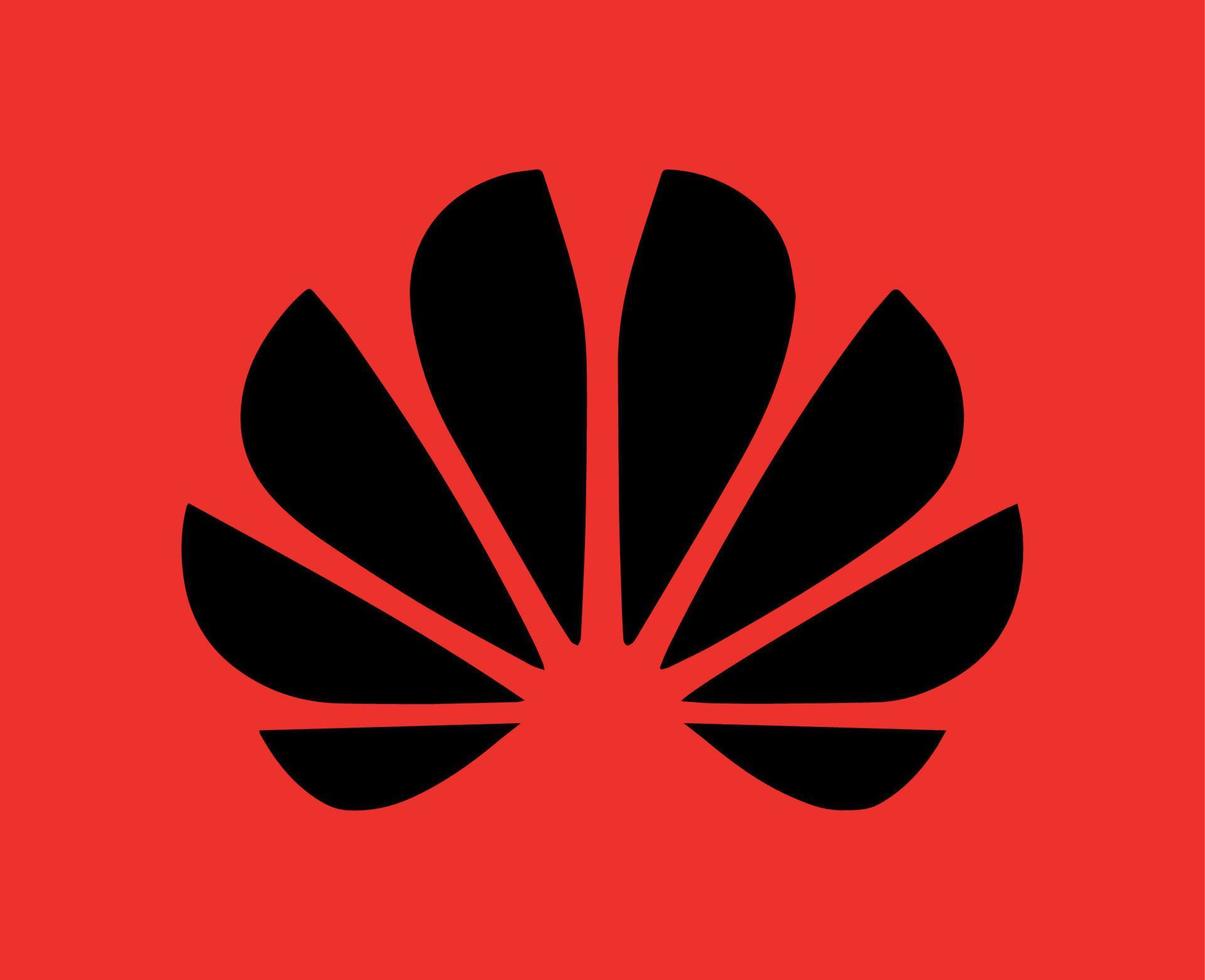 Huawei Brand Logo Phone Symbol Black Design China Mobile Vector
