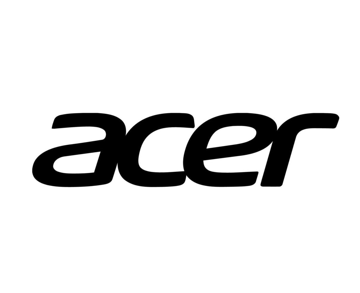 Acer Brand Logo Phone Symbol Black Design Taiwan Mobile Vector Illustration