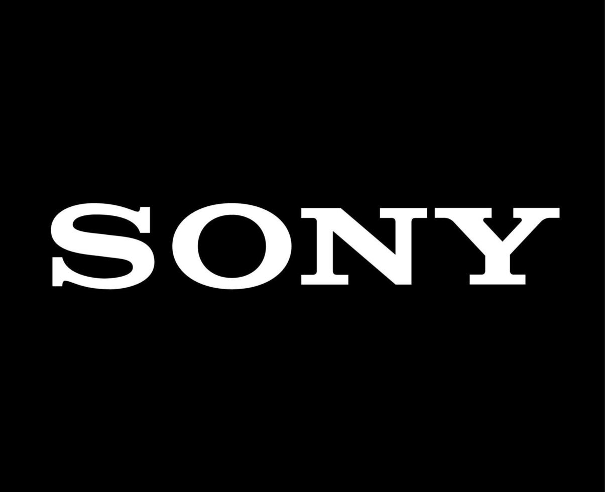 sony marca logo teléfono símbolo blanco diseño Japón móvil vector ilustración con negro antecedentes