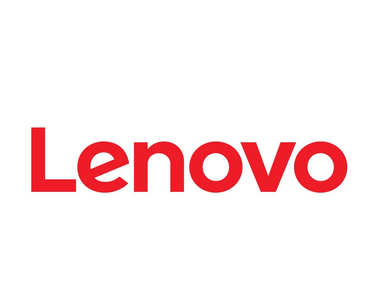 Lenovo Logo Brand Phone Symbol Name Red Design China Mobile Vector Illustration