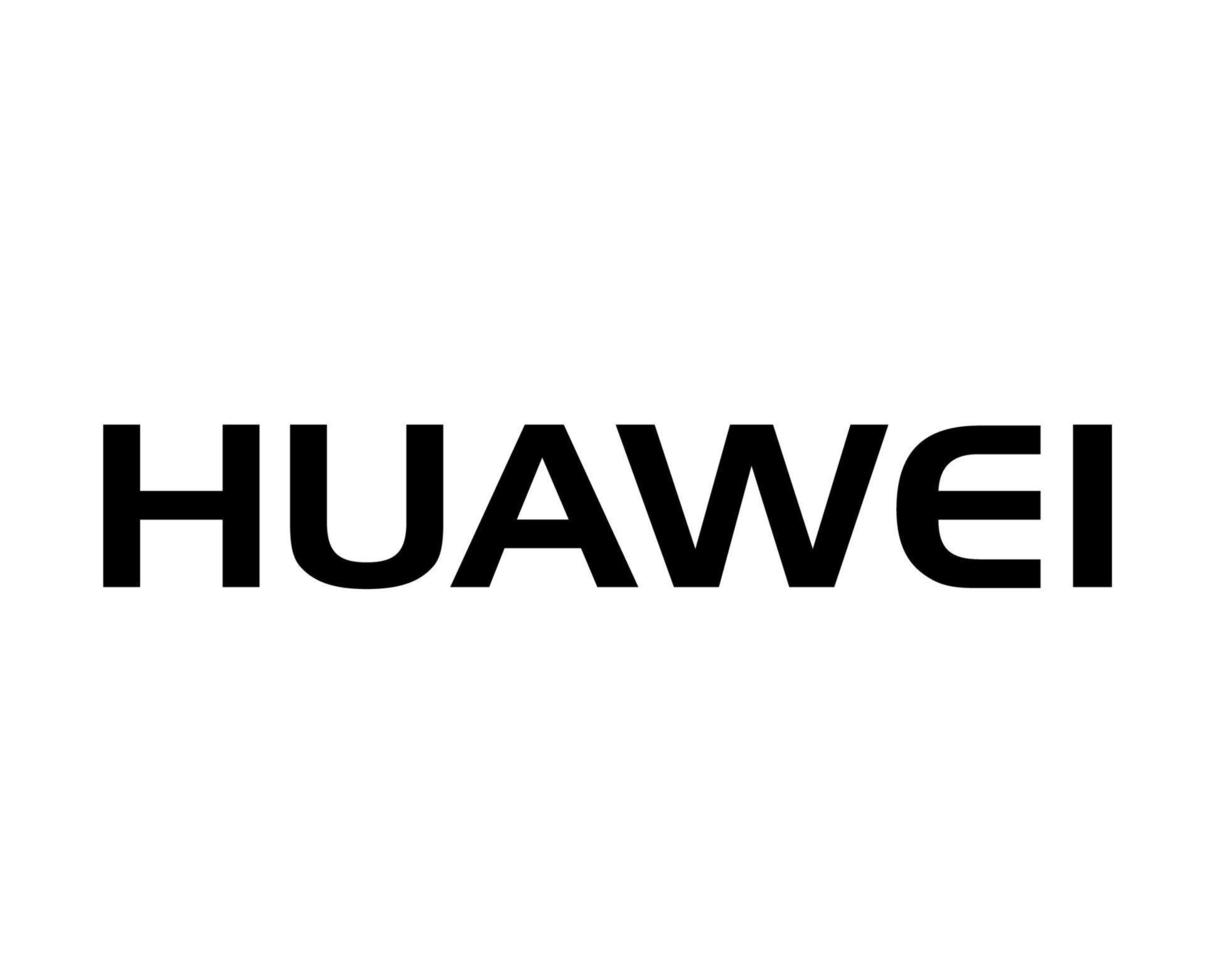 Huawei marca logo teléfono símbolo nombre negro diseño China móvil vector ilustración