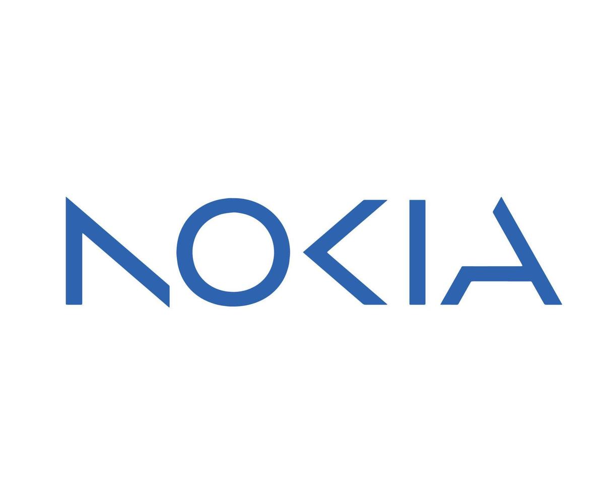Nokia marca logo teléfono símbolo diseño Finlandia móvil vector ilustración