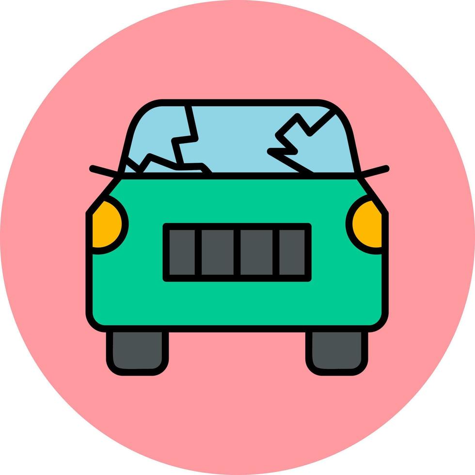 Broken Car Vector Icon