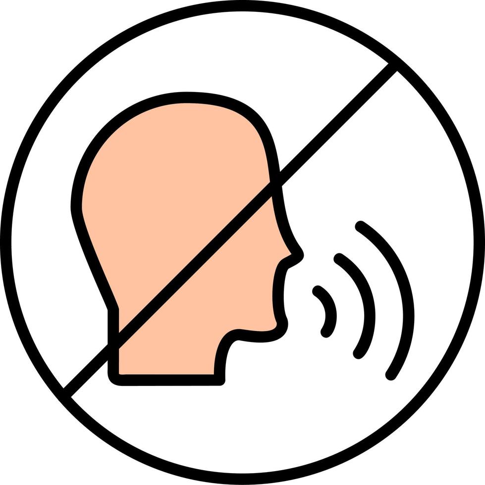 No Talking Vector Icon