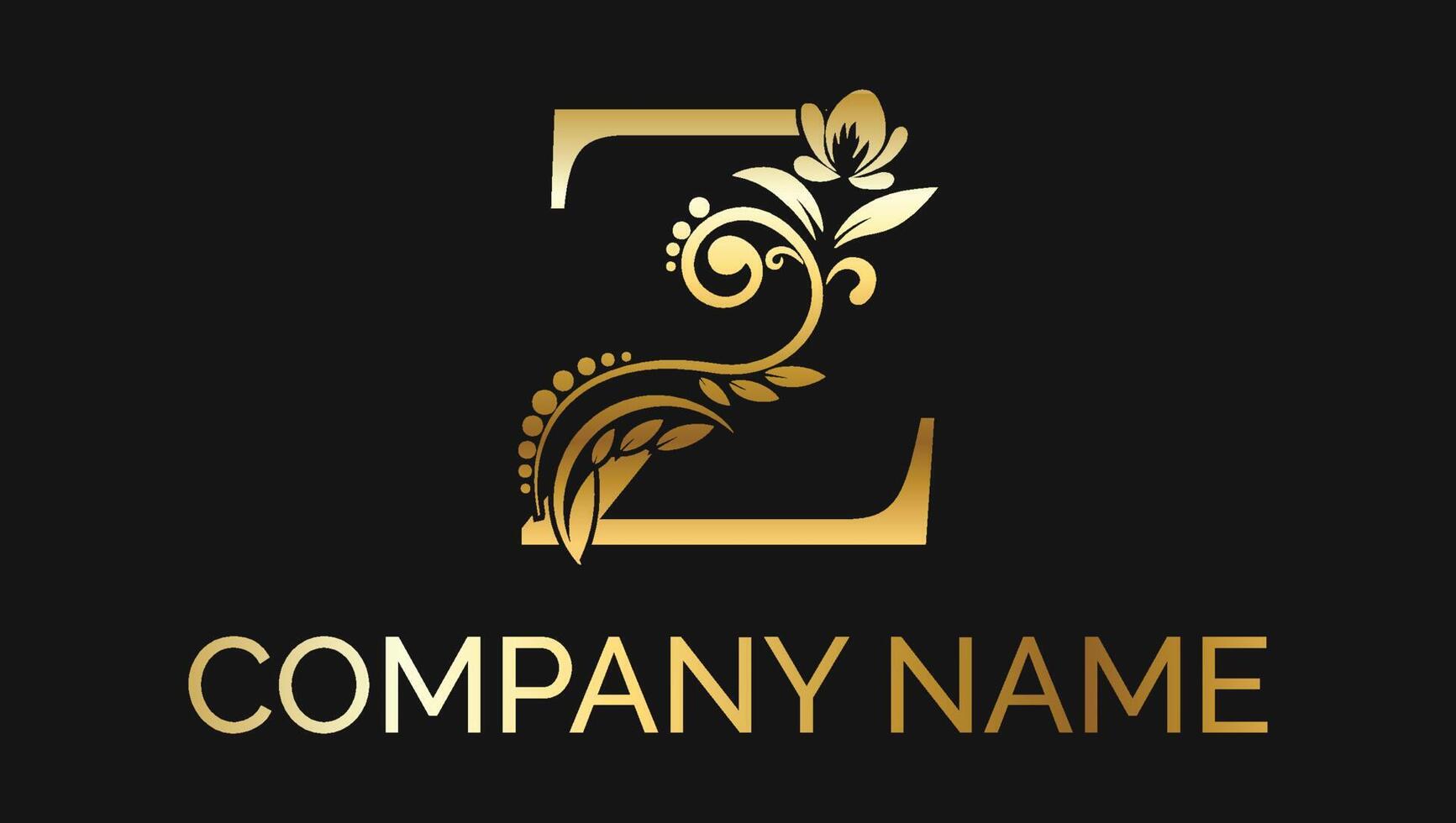 Letter Z Luxury Decorative Alphabetic Golden ABC Monogram Logo vector